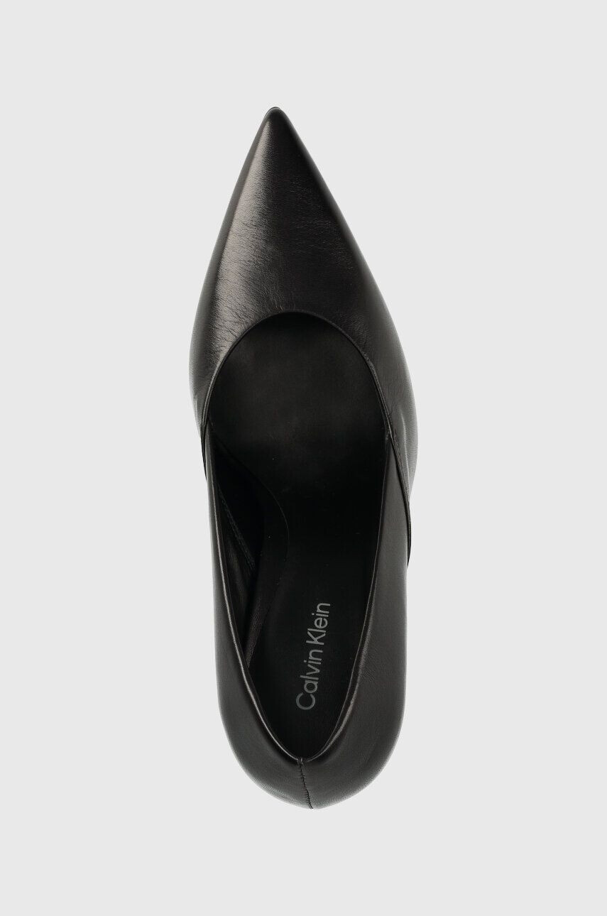 Calvin Klein Kožené lodičky GEO STILETTO PUMP 90 černá barva HW0HW01769 - Pepit.cz