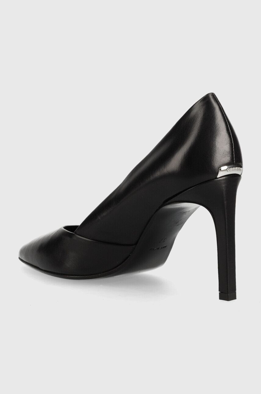 Calvin Klein Kožené lodičky Stiletto Pump 90 černá barva - Pepit.cz