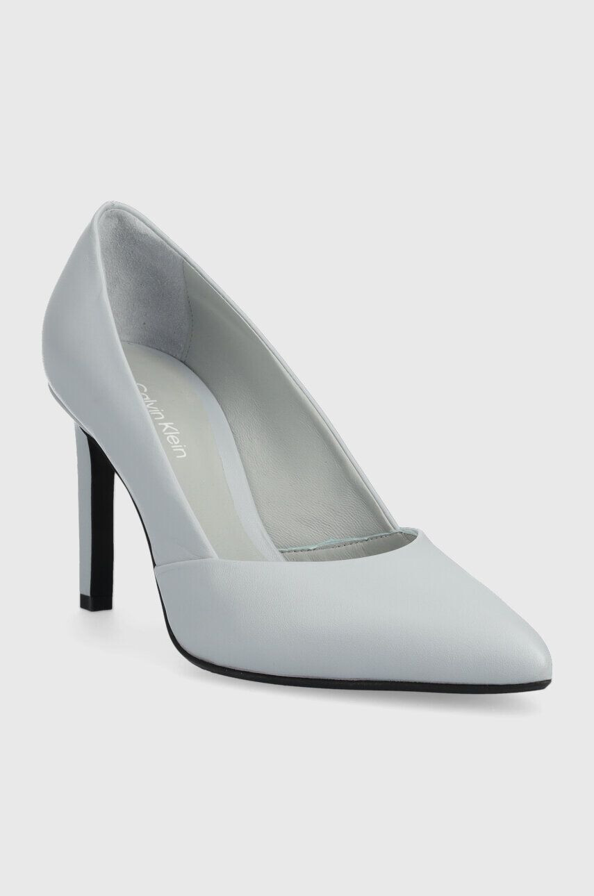 Calvin Klein Kožené lodičky Stiletto Pump 90 černá barva - Pepit.cz