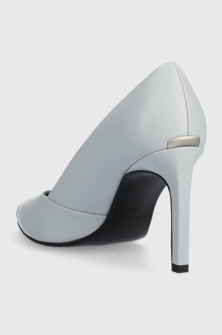 Calvin Klein Kožené lodičky Stiletto Pump 90 černá barva - Pepit.cz