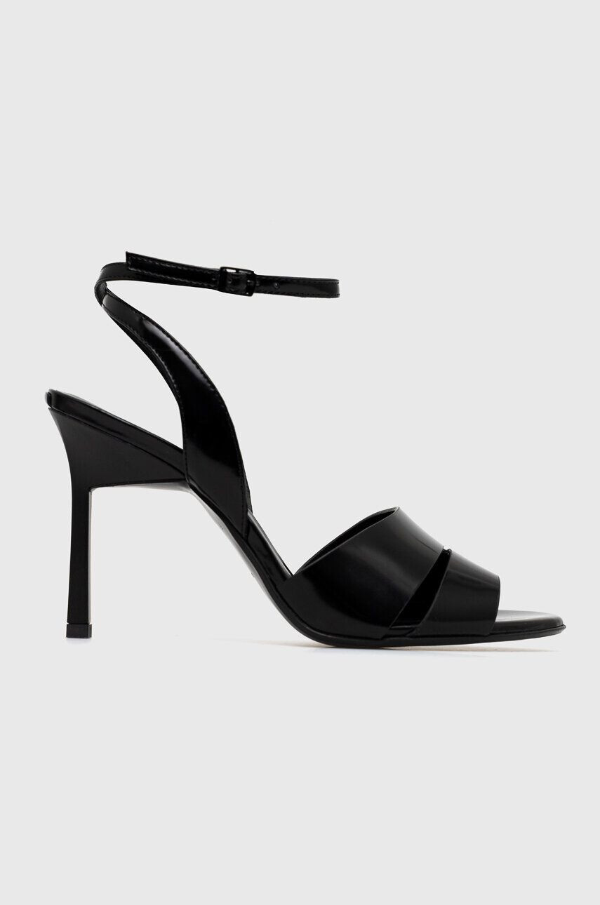 Calvin Klein Kožené sandály GEO STIL SANDAL 90HH černá barva HW0HW01462 - Pepit.cz