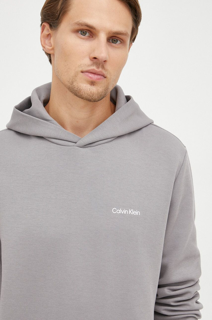 Calvin Klein Mikina pánská šedá barva hladká - Pepit.cz