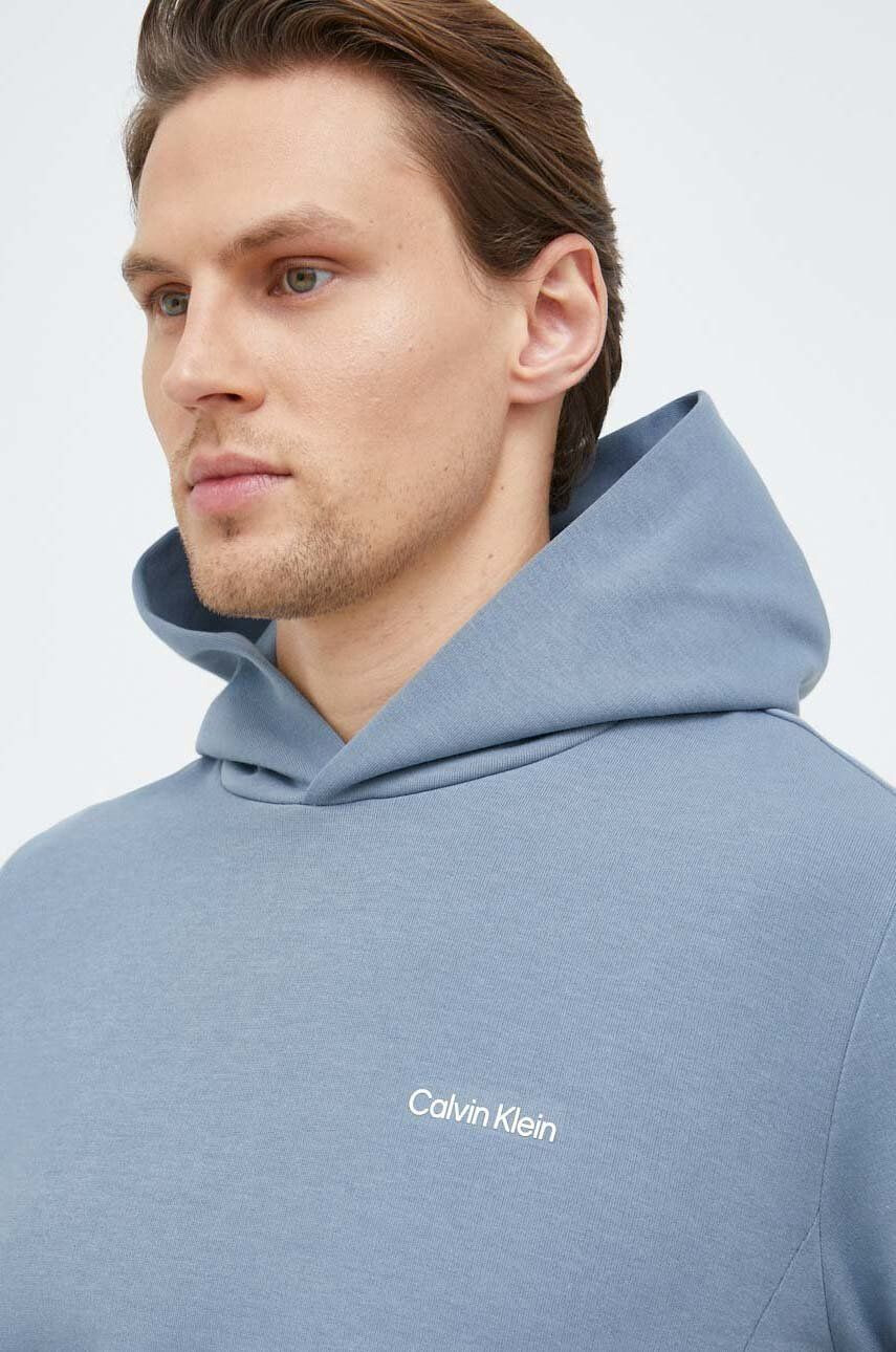 Calvin Klein Mikina pánská béžová barva s kapucí s aplikací - Pepit.cz