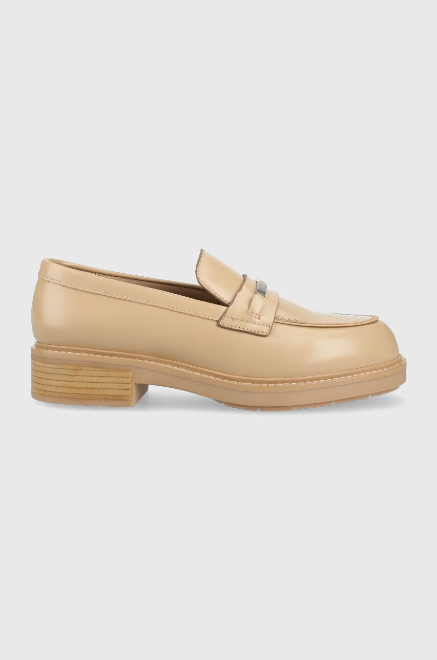 Calvin Klein Mokasíny RUBBER SOLE LOAFER W dámské béžová barva na platformě HW0HW01791 - Pepit.cz