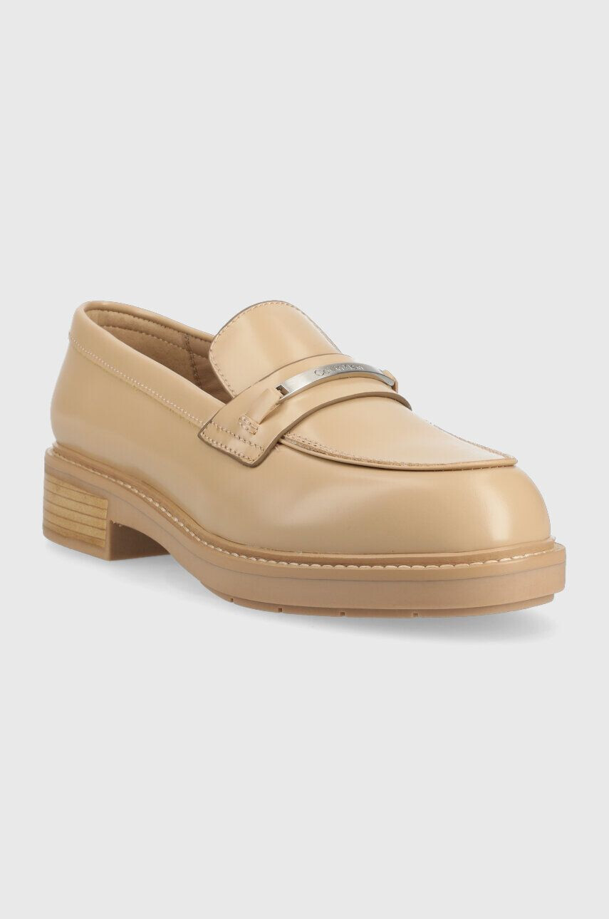 Calvin Klein Mokasíny RUBBER SOLE LOAFER W dámské béžová barva na platformě HW0HW01791 - Pepit.cz