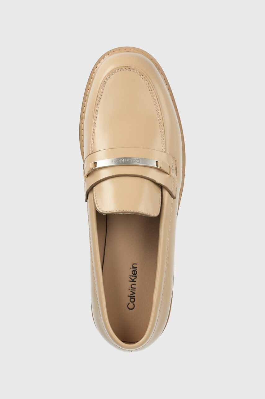 Calvin Klein Mokasíny RUBBER SOLE LOAFER W dámské béžová barva na platformě HW0HW01791 - Pepit.cz