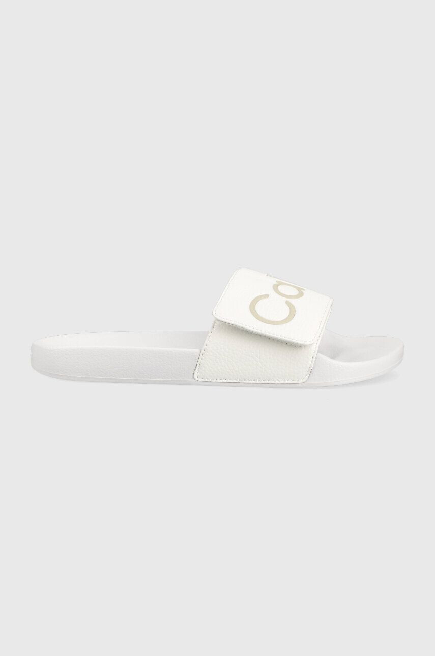 Calvin Klein Pantofle ADJ POOL SLIDE PU pánské černá barva HM0HM00957 - Pepit.cz