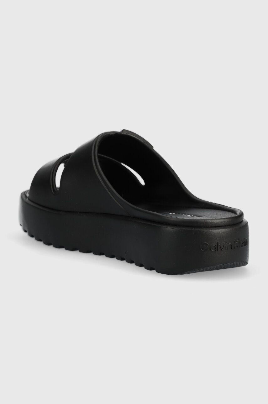 Calvin Klein Pantofle DOUBLE STRAP SLIPPER pánské černá barva HM0HM00967 - Pepit.cz