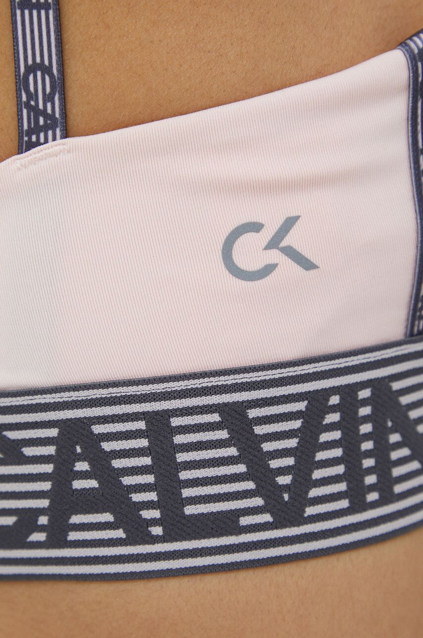 Calvin Klein Performance Sportovní podprsenka růžová barva vzorovaná - Pepit.cz