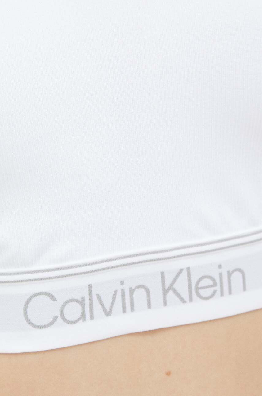 Calvin Klein Performance Sportovní podprsenka CK Athletic bílá barva - Pepit.cz