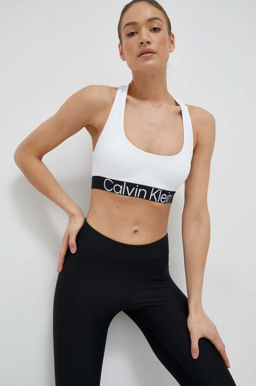 Calvin Klein Performance Sportovní podprsenka Effect bílá barva - Pepit.cz