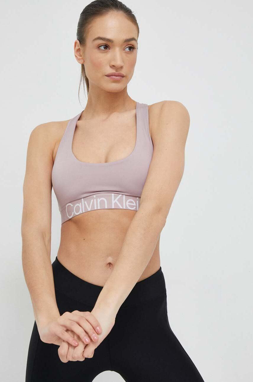 Calvin Klein Performance Sportovní podprsenka Effect růžová barva - Pepit.cz