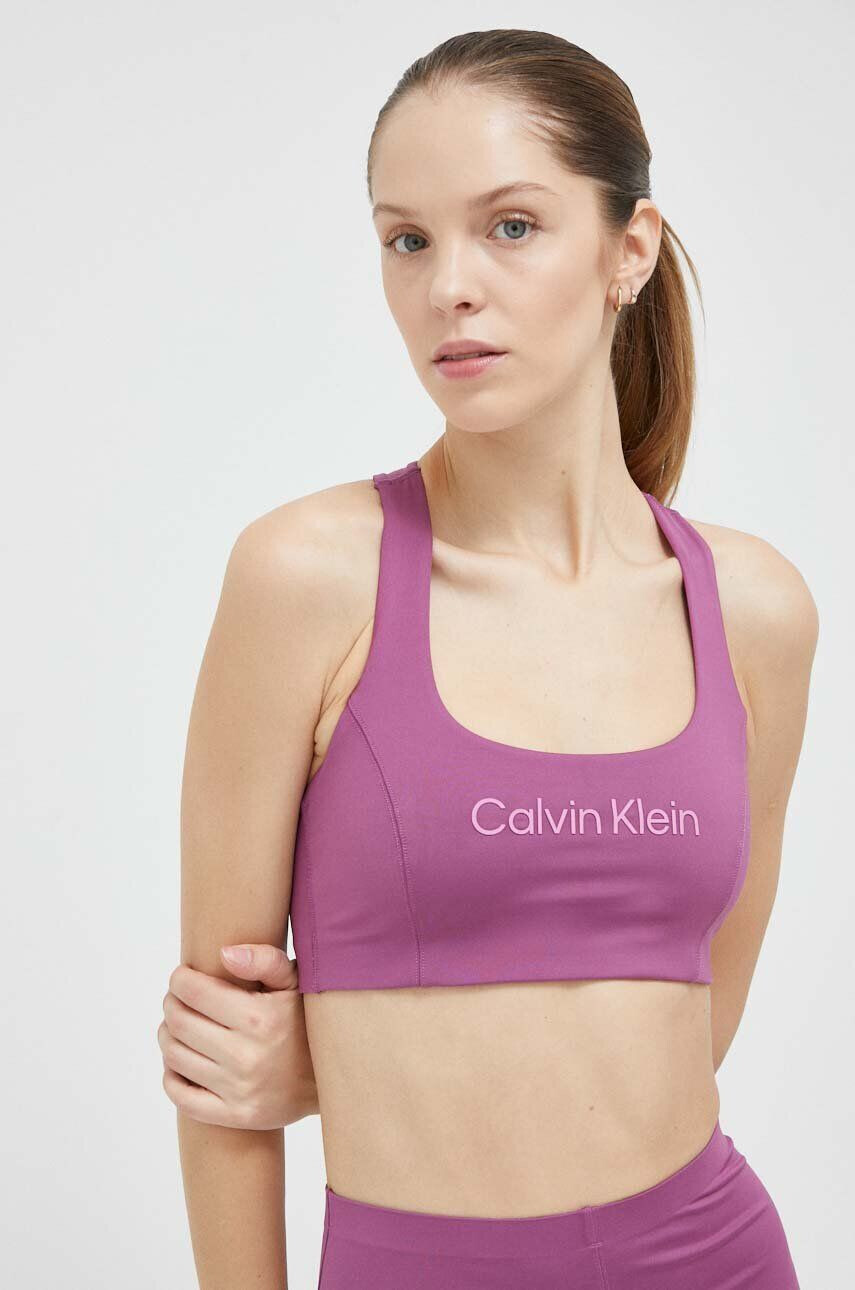 Calvin Klein Performance Sportovní podprsenka Essentials fialová barva - Pepit.cz