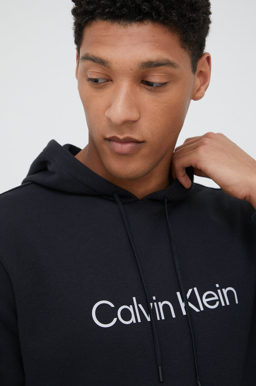 Calvin Klein Performance Tepláková mikina černá barva s potiskem - Pepit.cz