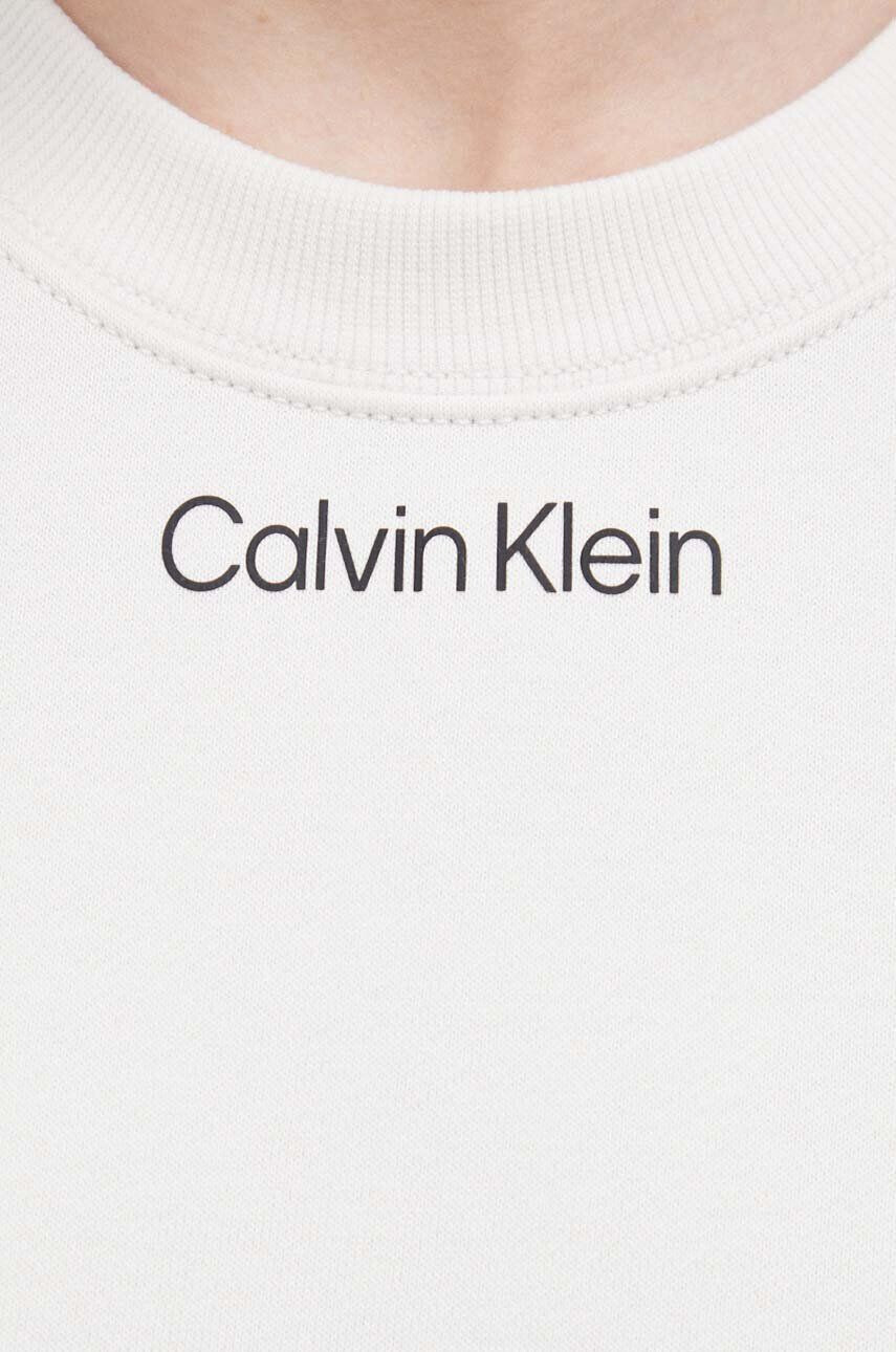 Calvin Klein Performance Tepláková mikina CK Athletic béžová barva - Pepit.cz