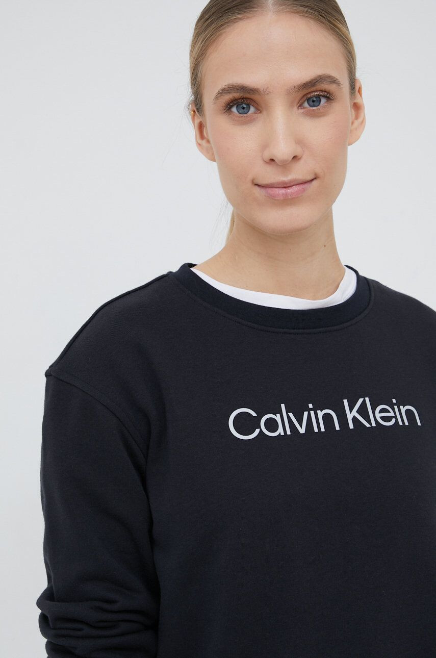 Calvin Klein Performance Tepláková mikina Ck Essentials černá barva s potiskem - Pepit.cz