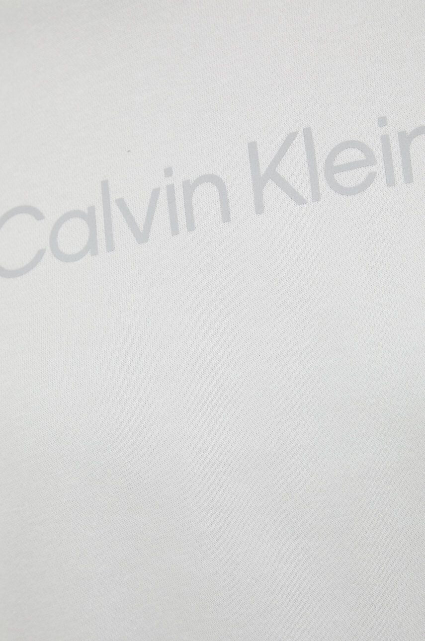 Calvin Klein Performance Tepláková mikina Ck Essentials šedá barva s potiskem - Pepit.cz