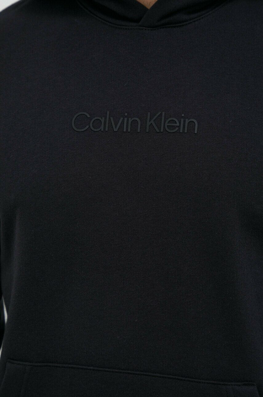 Calvin Klein Performance Tepláková mikina Essentials hnědá barva s kapucí - Pepit.cz