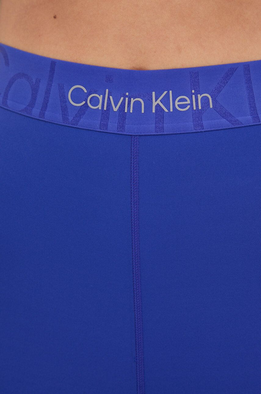 Calvin Klein Performance Tréninkové legíny Monolith Reflective dámské tmavomodrá barva hladké - Pepit.cz