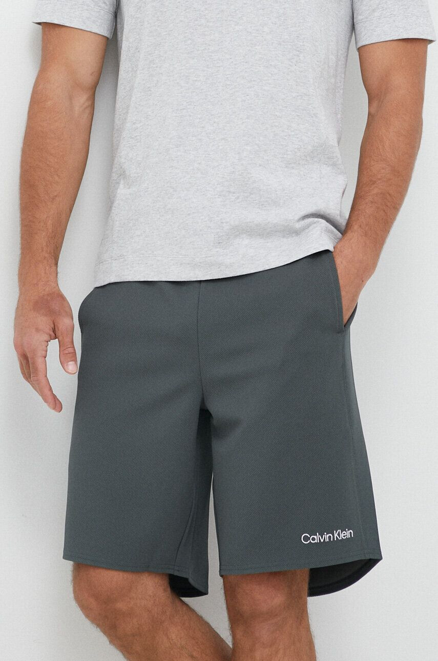 Calvin Klein Performance Tréninkové šortky Effect růžová barva hladké high waist - Pepit.cz