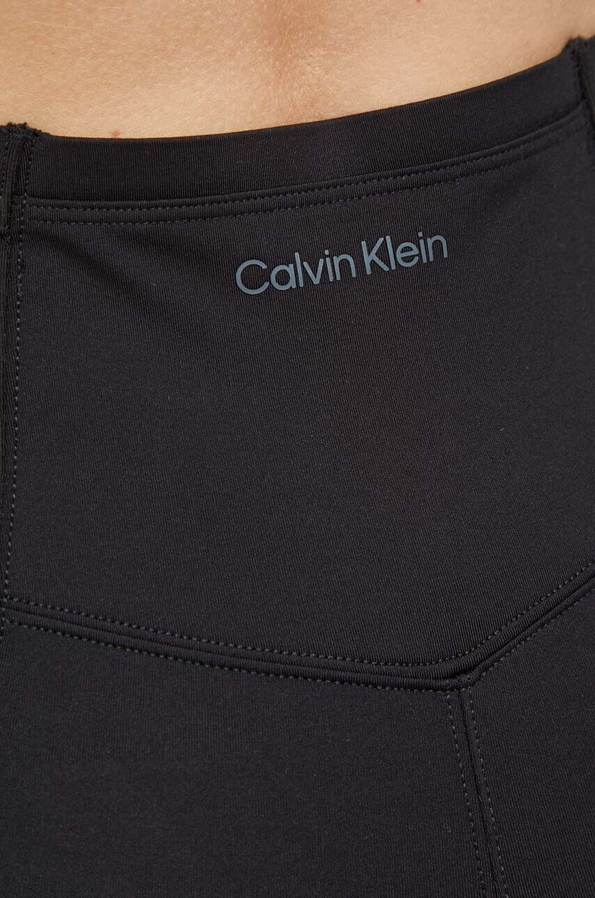 Calvin Klein Performance Tréninkové šortky Essentials černá barva hladké high waist - Pepit.cz