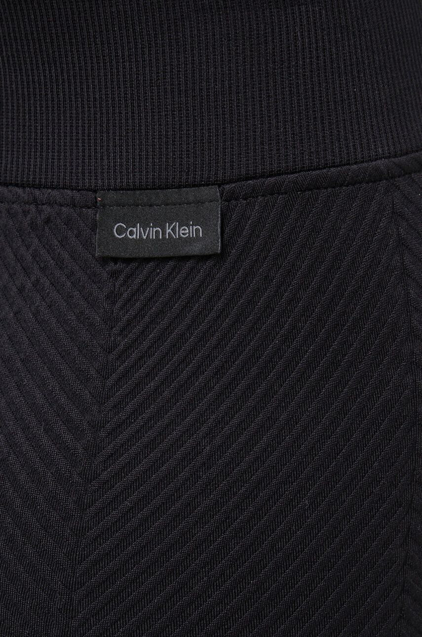 Calvin Klein Performance Tréninkové šortky Essentials černá barva hladké high waist - Pepit.cz