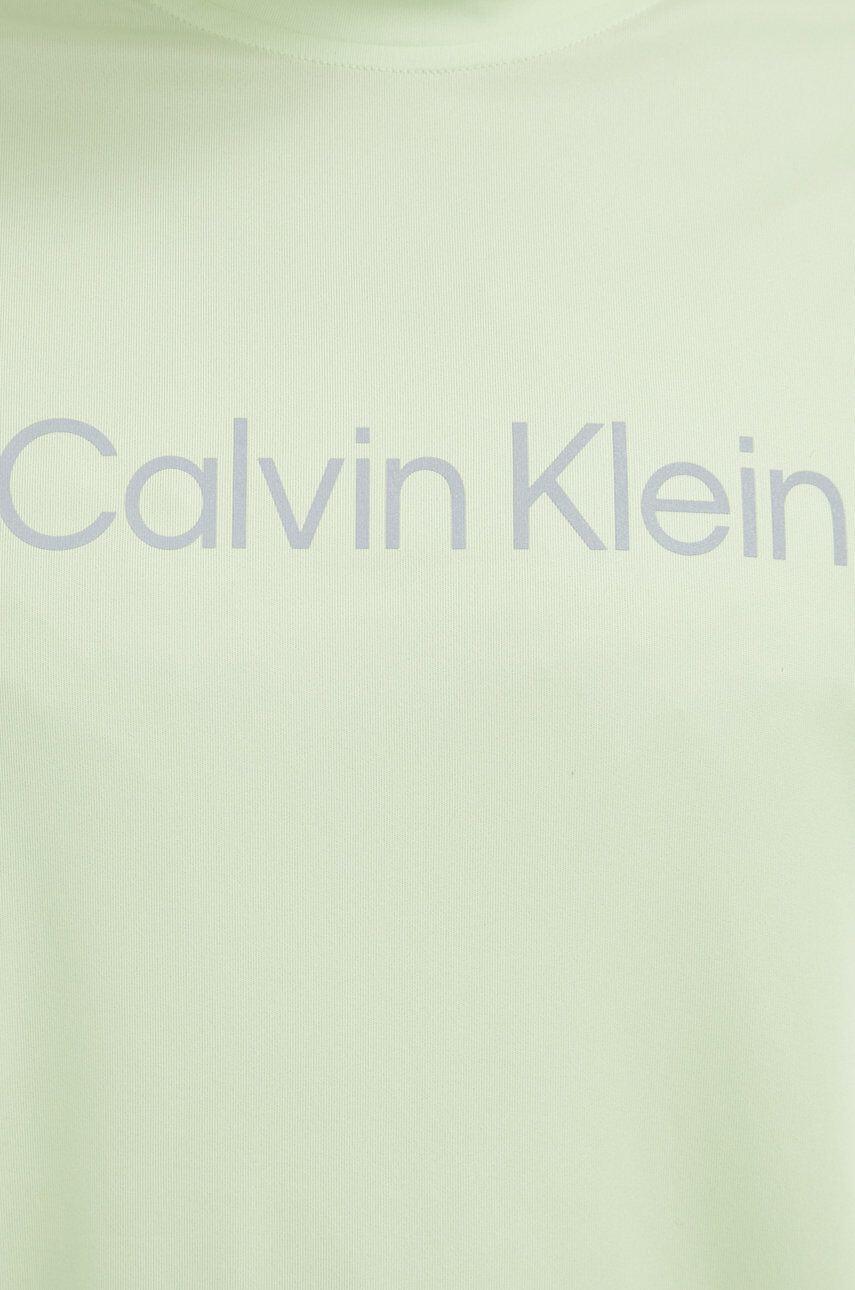 Calvin Klein Performance Tréninkové tričko zelená barva s potiskem - Pepit.cz