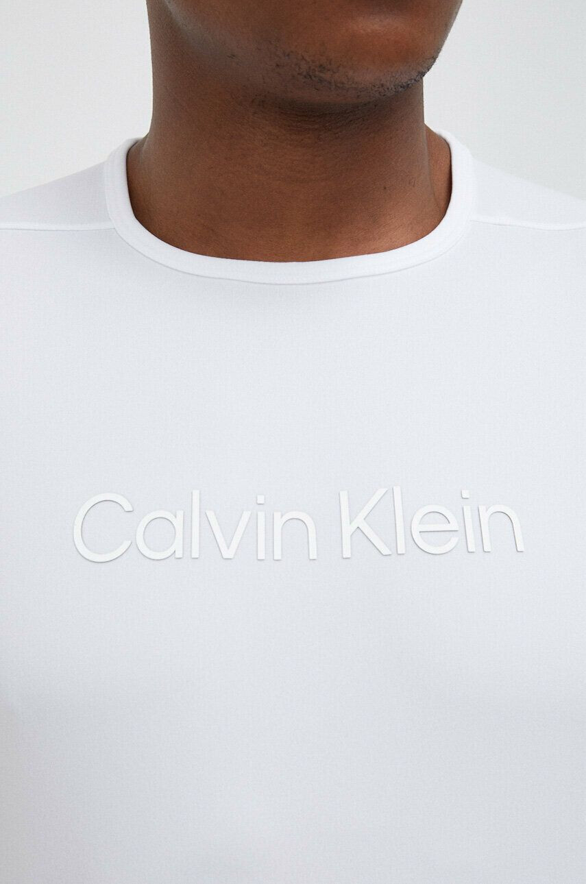 Calvin Klein Performance Tréninkové tričko Essentials bílá barva s potiskem - Pepit.cz