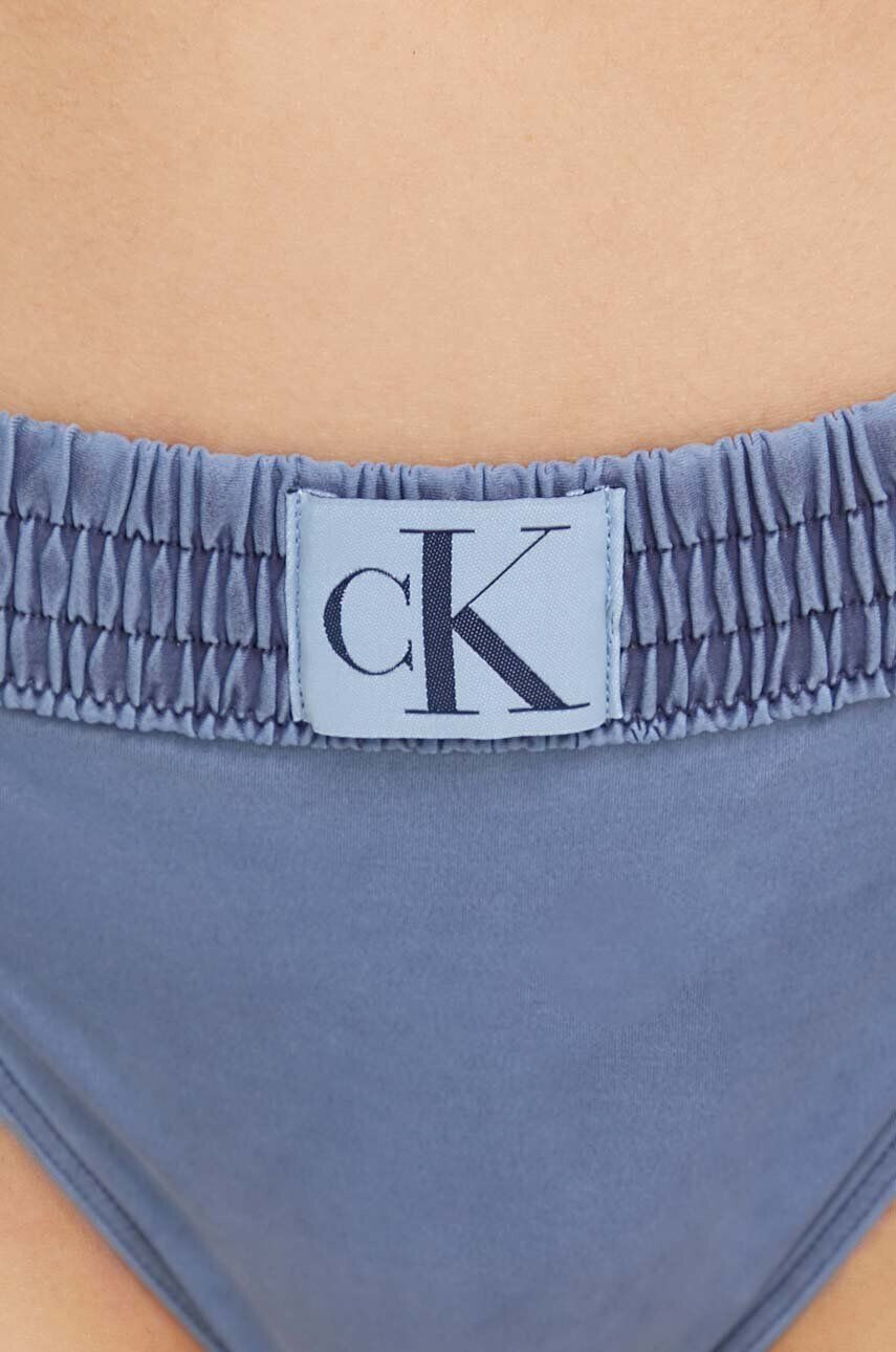 Calvin Klein Plavková podprsenka tmavomodrá barva mírně vyztužený košík - Pepit.cz