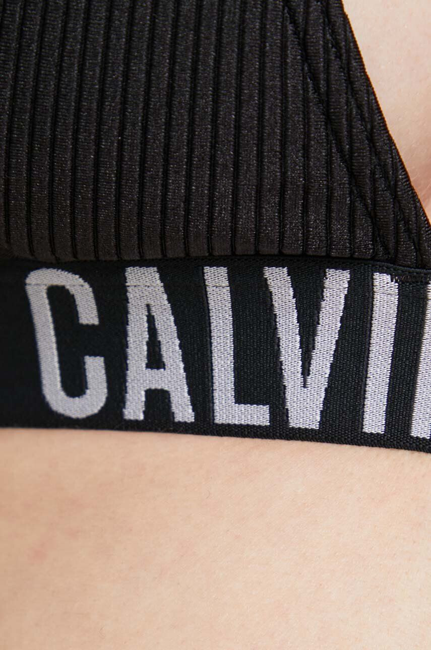 Calvin Klein Plavková podprsenka černá barva mírně vyztužený košík - Pepit.cz