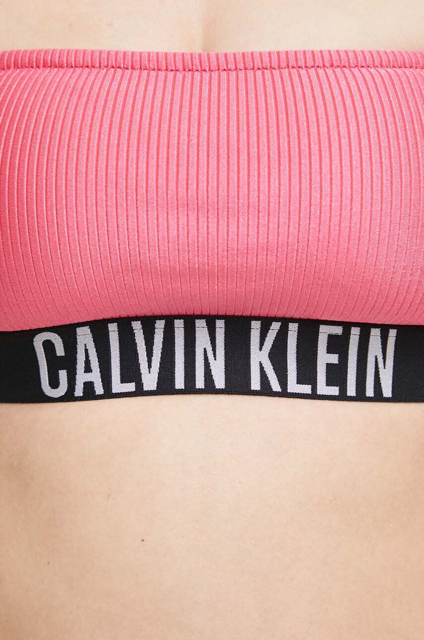 Calvin Klein Plavková podprsenka fialová barva mírně vyztužený košík - Pepit.cz