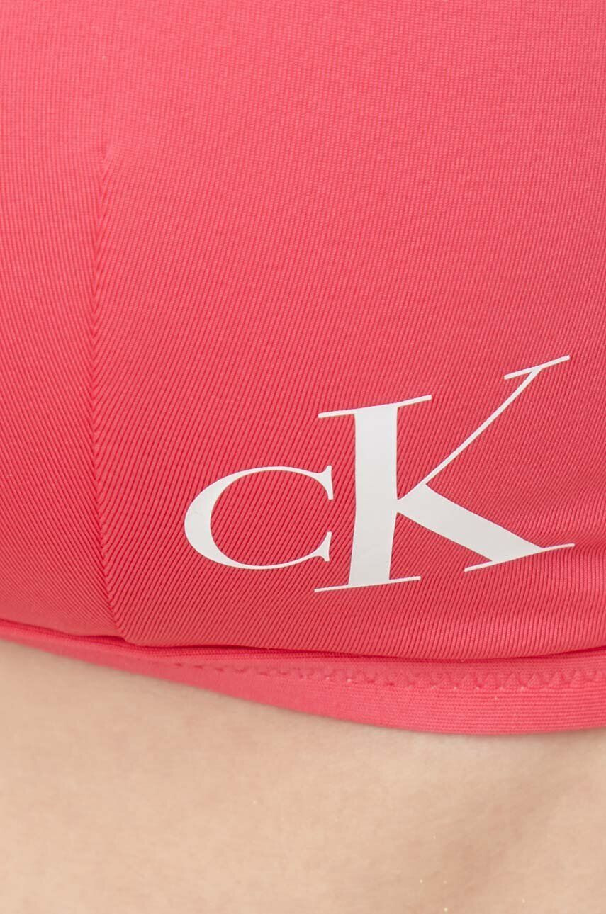 Calvin Klein Plavková podprsenka fialová barva mírně vyztužený košík - Pepit.cz