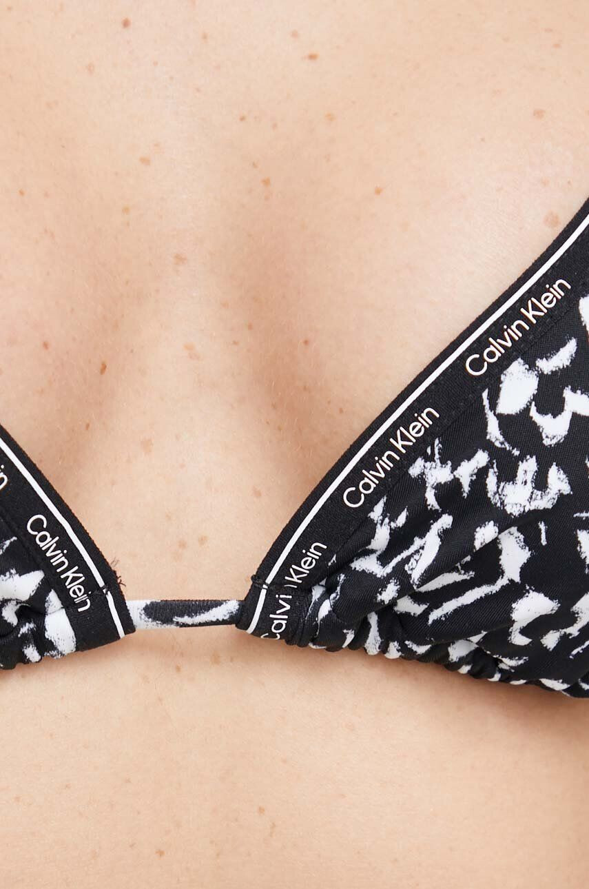 Calvin Klein Plavková podprsenka černá barva mírně vyztužený košík - Pepit.cz