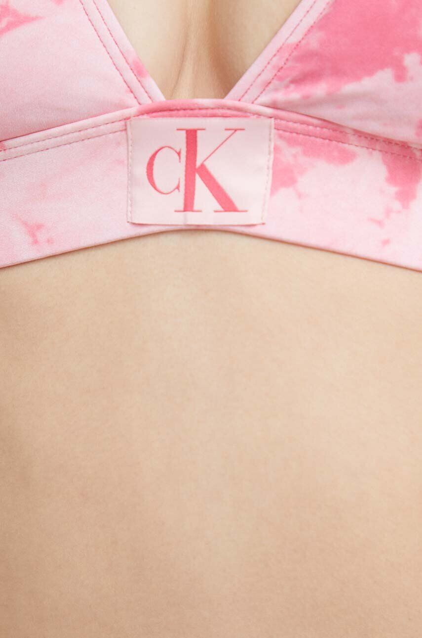 Calvin Klein Plavková podprsenka růžová barva mírně vyztužený košík - Pepit.cz