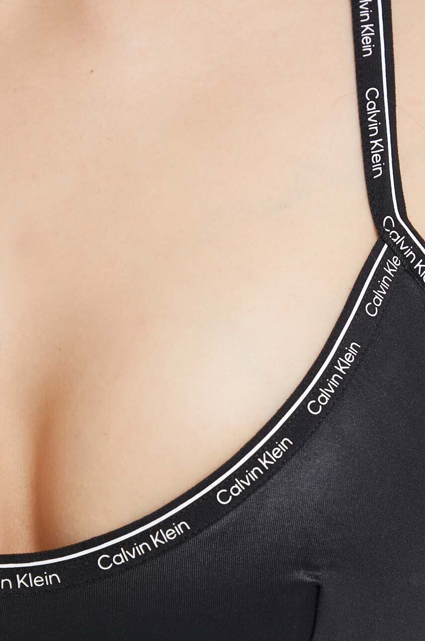 Calvin Klein Plavková podprsenka černá barva mírně vyztužený košík - Pepit.cz