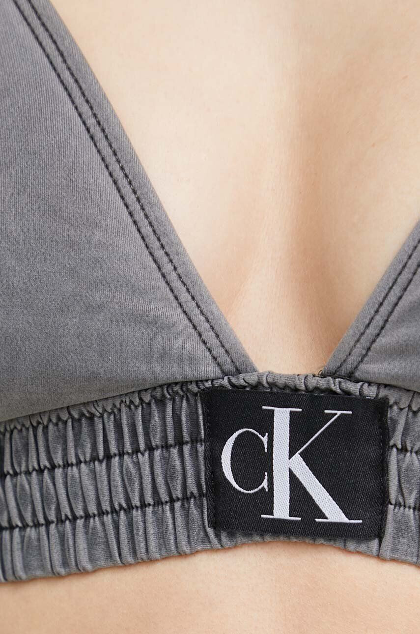 Calvin Klein Plavková podprsenka černá barva mírně vyztužený košík - Pepit.cz