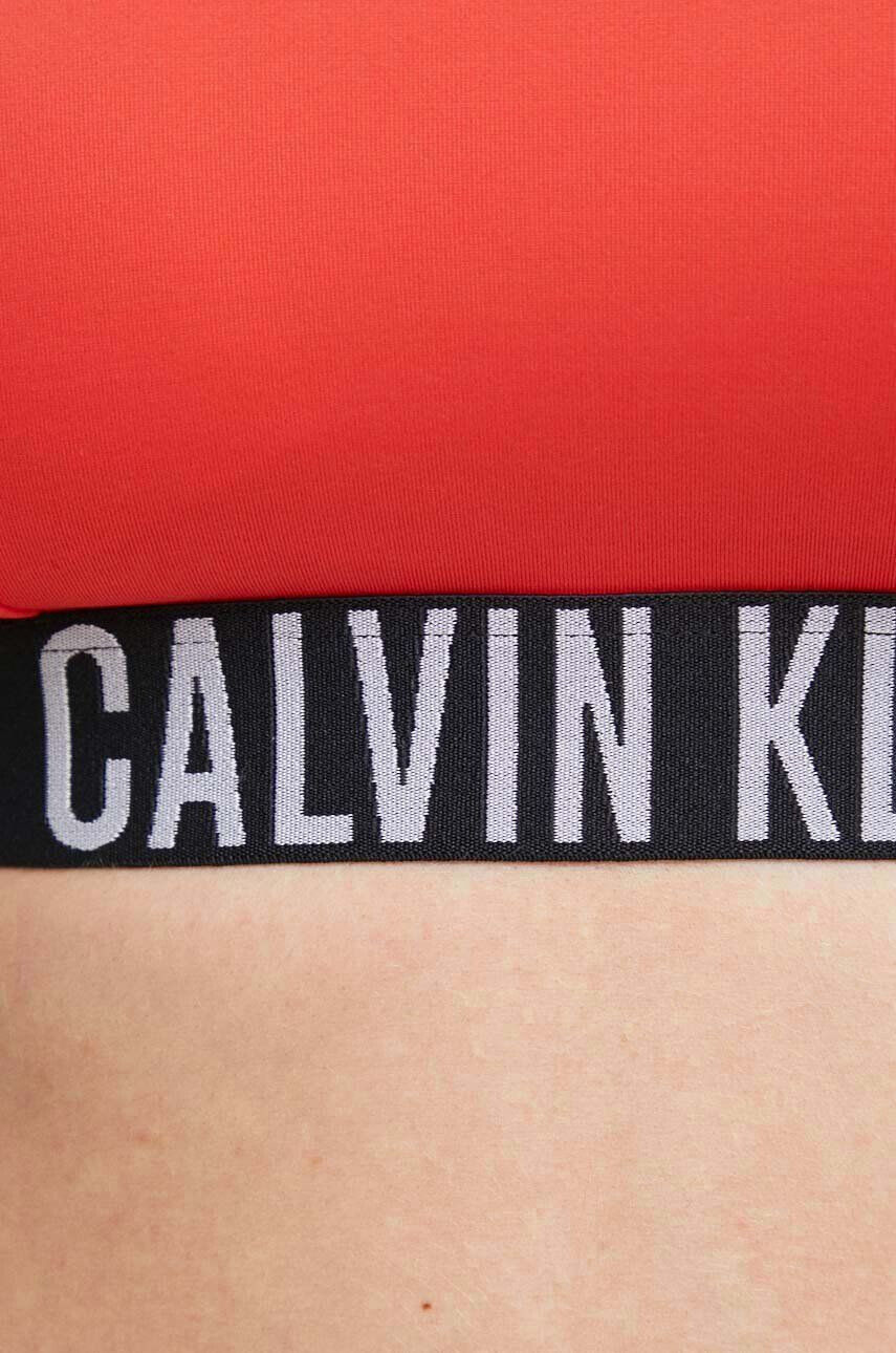 Calvin Klein Plavková podprsenka oranžová barva mírně vyztužený košík - Pepit.cz