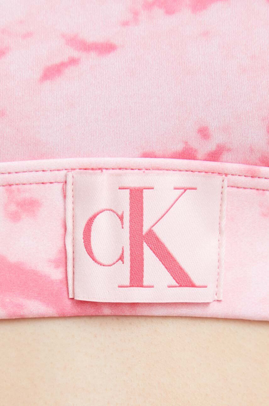 Calvin Klein Plavková podprsenka růžová barva mírně vyztužený košík - Pepit.cz