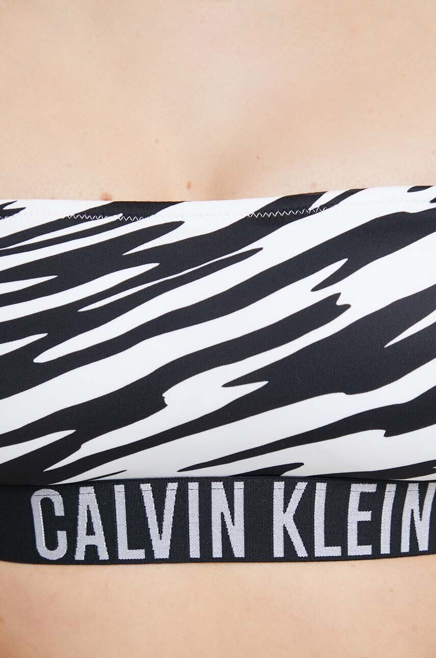 Calvin Klein Plavková podprsenka černá barva mírně vyztužený košík - Pepit.cz