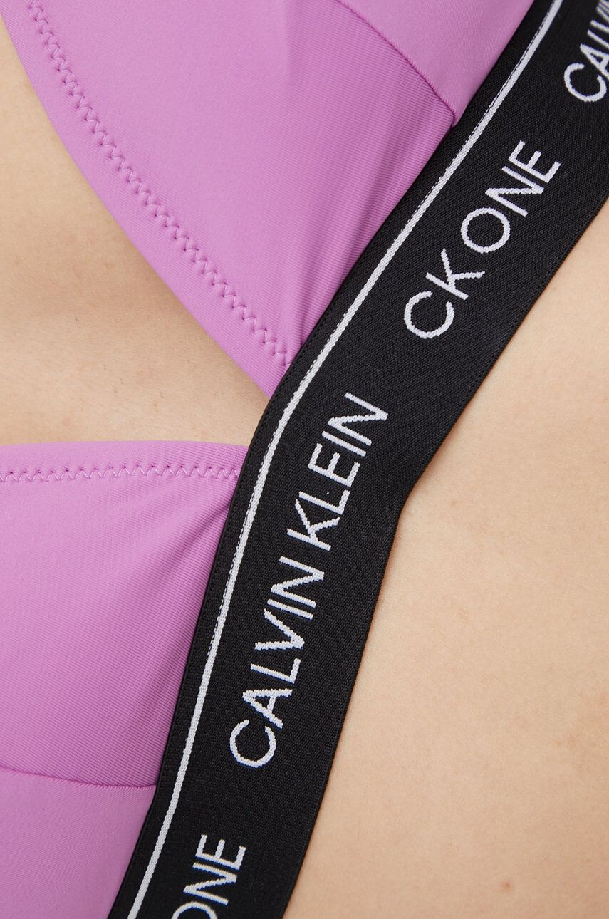 Calvin Klein Plavková podprsenka fialová barva mírně vyztužený košík - Pepit.cz