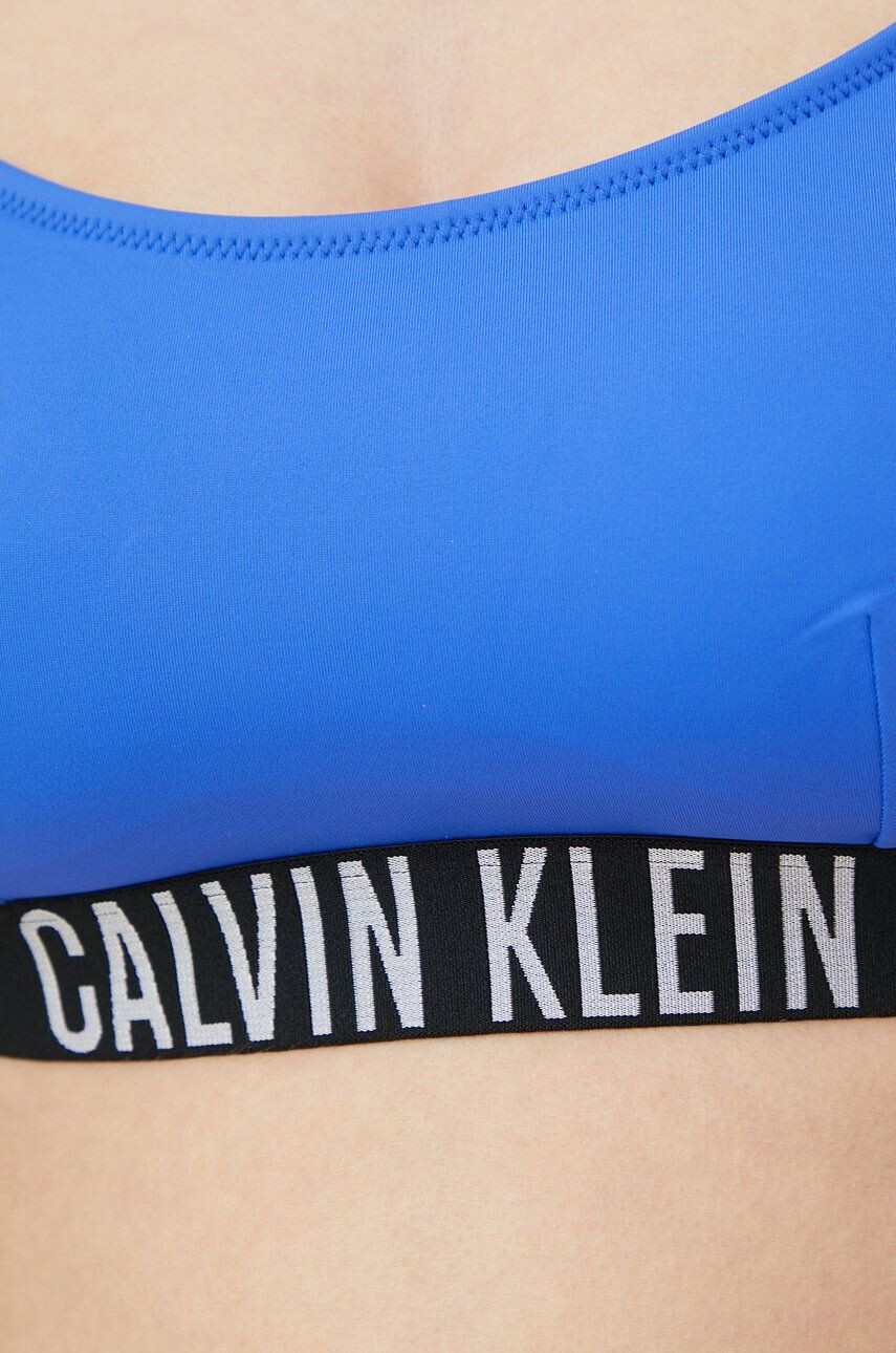 Calvin Klein Plavková podprsenka tmavomodrá barva mírně vyztužený košík - Pepit.cz