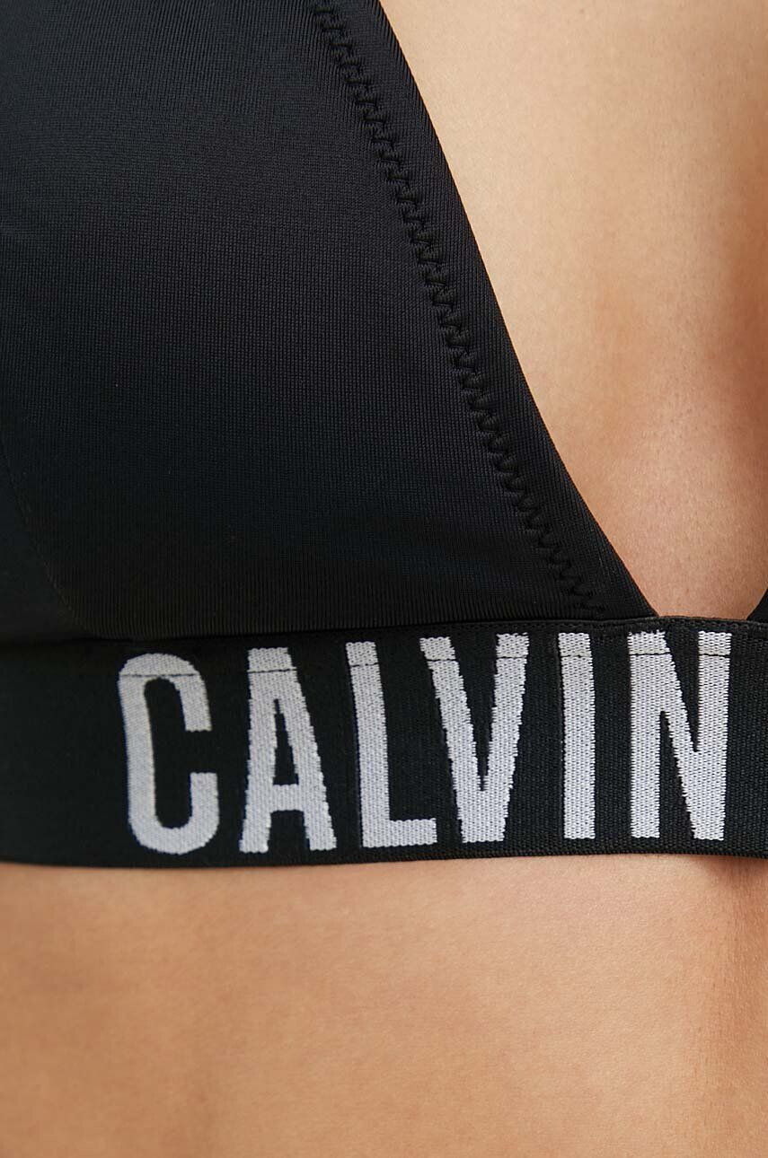 Calvin Klein Plavková podprsenka černá barva mírně vyztužený košík - Pepit.cz