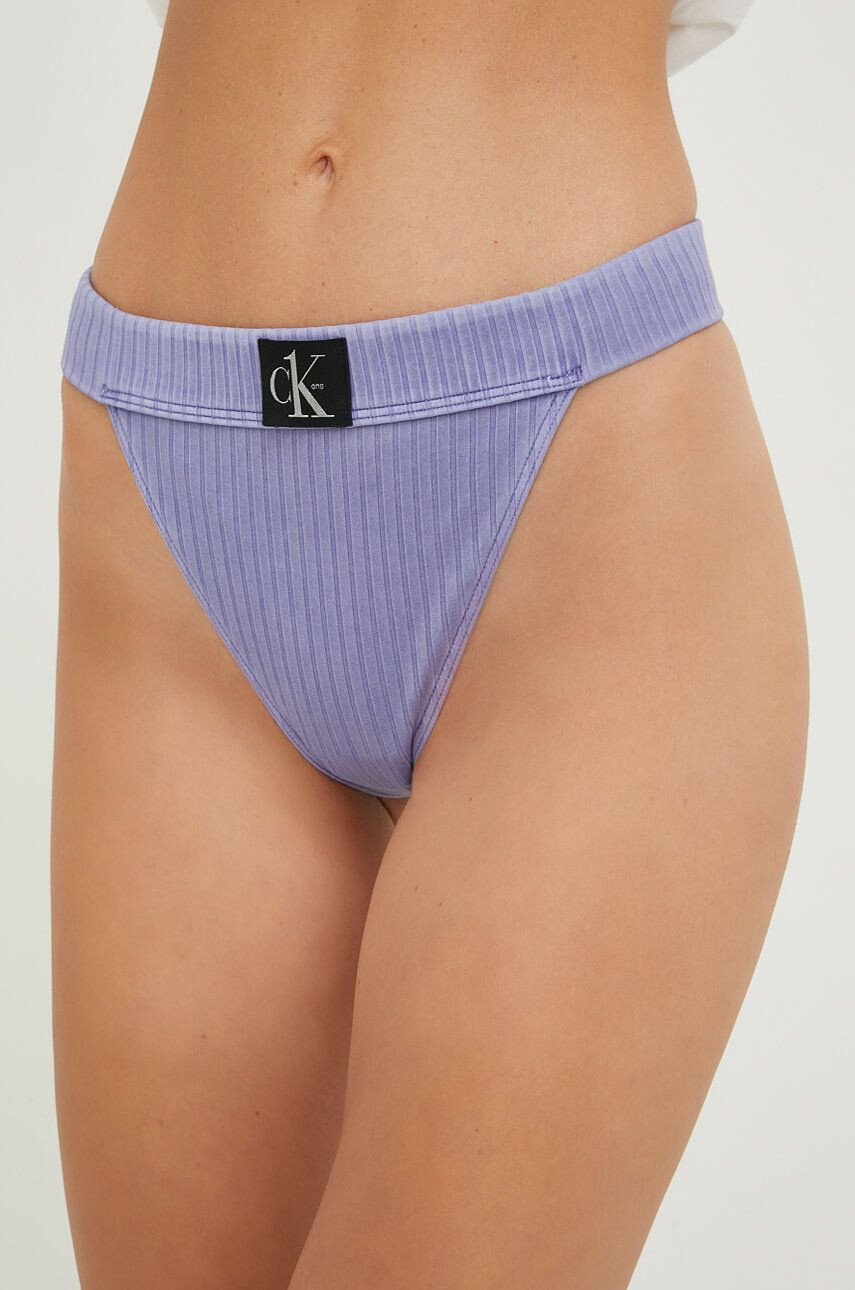 Calvin Klein Plavkové kalhotky fialová barva - Pepit.cz