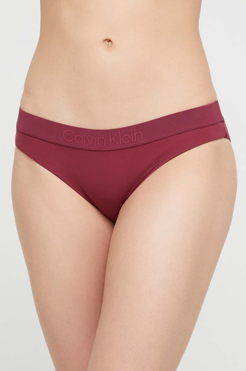 Calvin Klein Plavkové kalhotky vínová barva - Pepit.cz