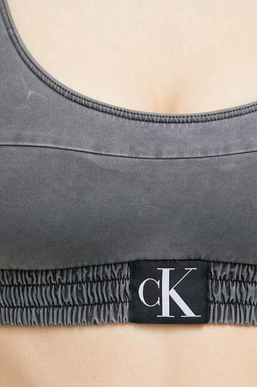 Calvin Klein Plavková podprsenka černá barva - Pepit.cz