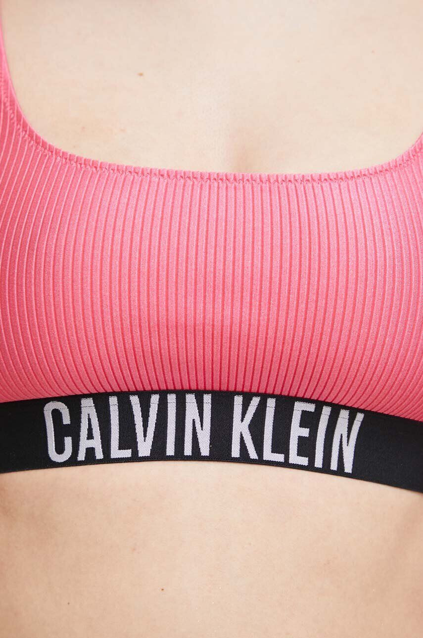 Calvin Klein Plavkový top fialová barva měkký košík - Pepit.cz