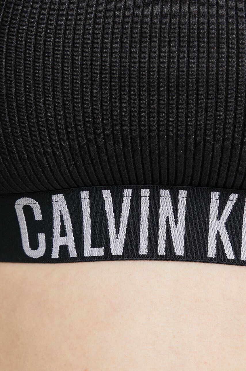 Calvin Klein Plavkový top černá barva měkký košík - Pepit.cz