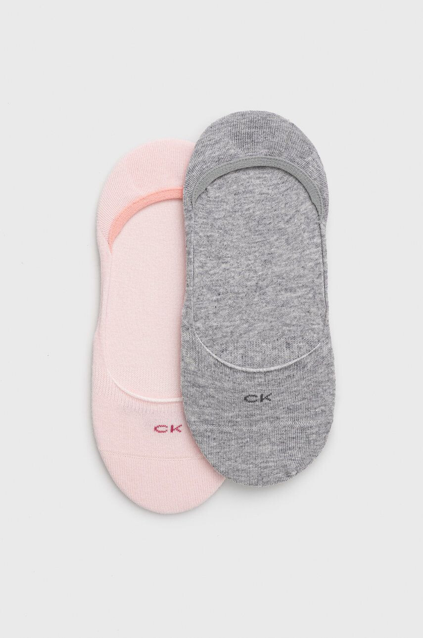 Calvin Klein Ponožky (2-pack) dámské růžová barva - Pepit.cz