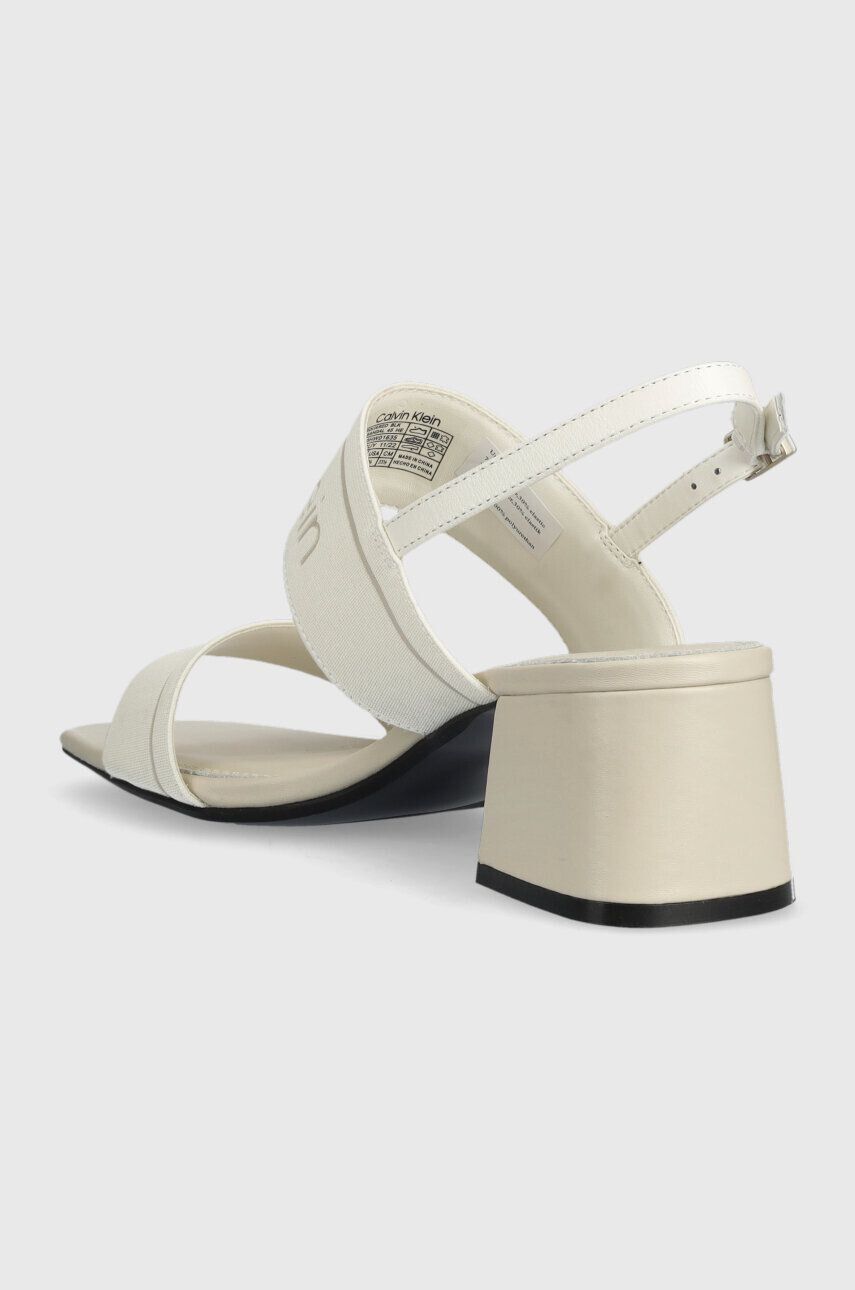 Calvin Klein Sandály SQUARED BLK HL SANDAL 45 HE bílá barva HW0HW01635 - Pepit.cz