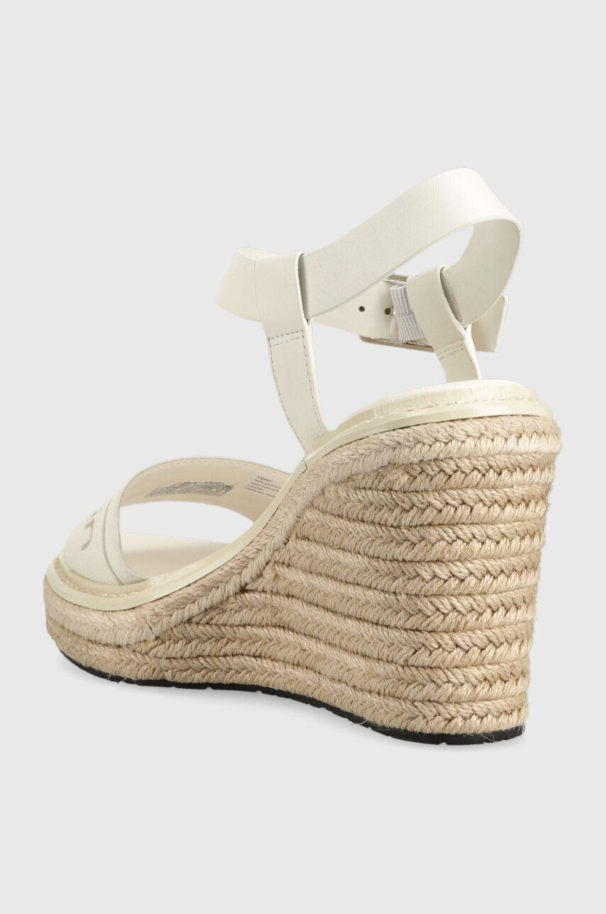 Calvin Klein Sandály WEDGE 70HH - HE dámské bílá barva na klínku HW0HW01499 - Pepit.cz